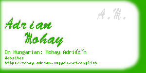adrian mohay business card